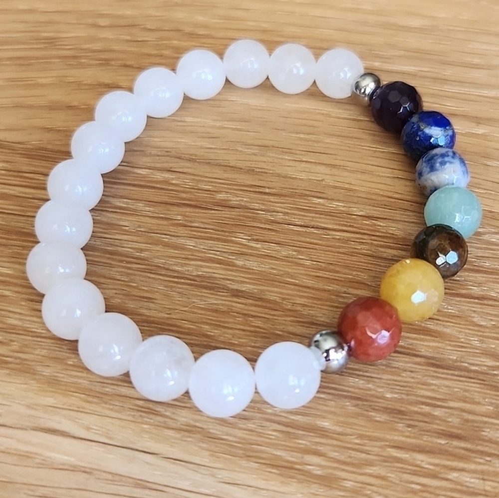 Chakra Stretch Bracelet, Hand Crafted - Picture 8 of 13
